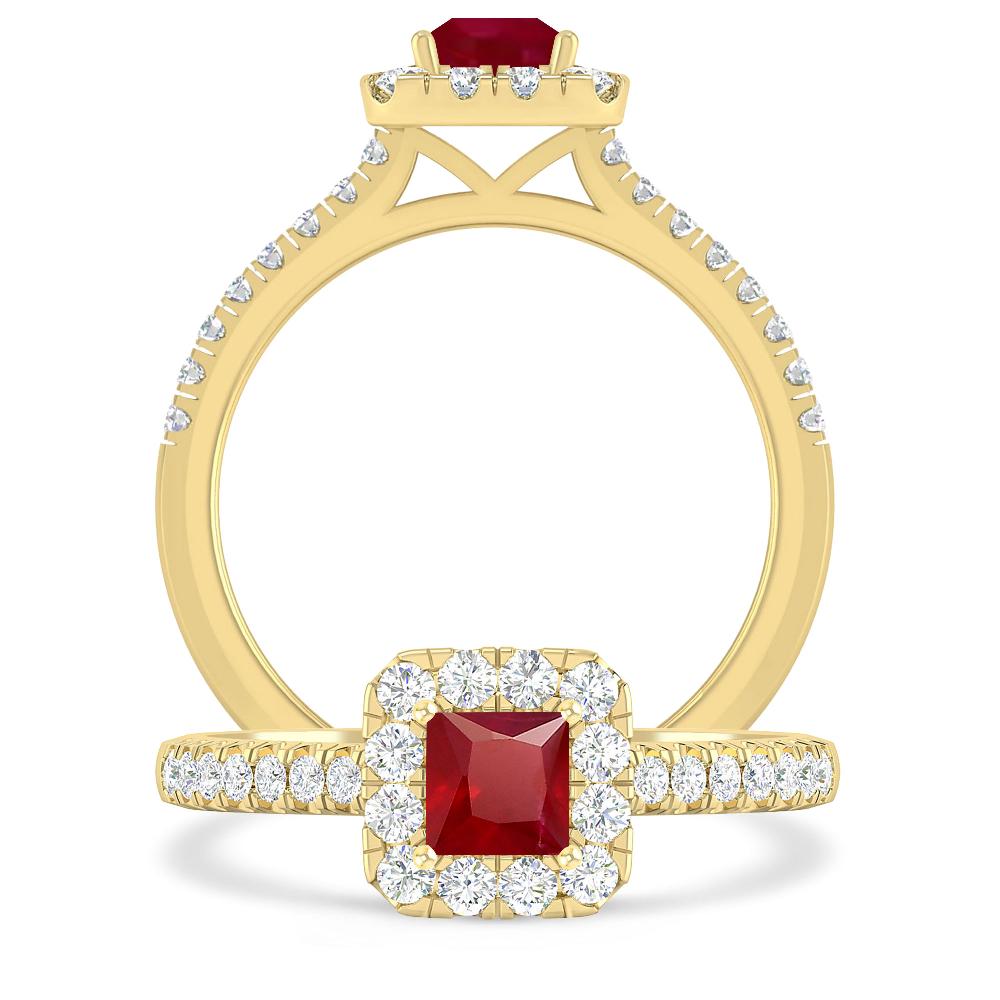 Yellow Gold - Ruby