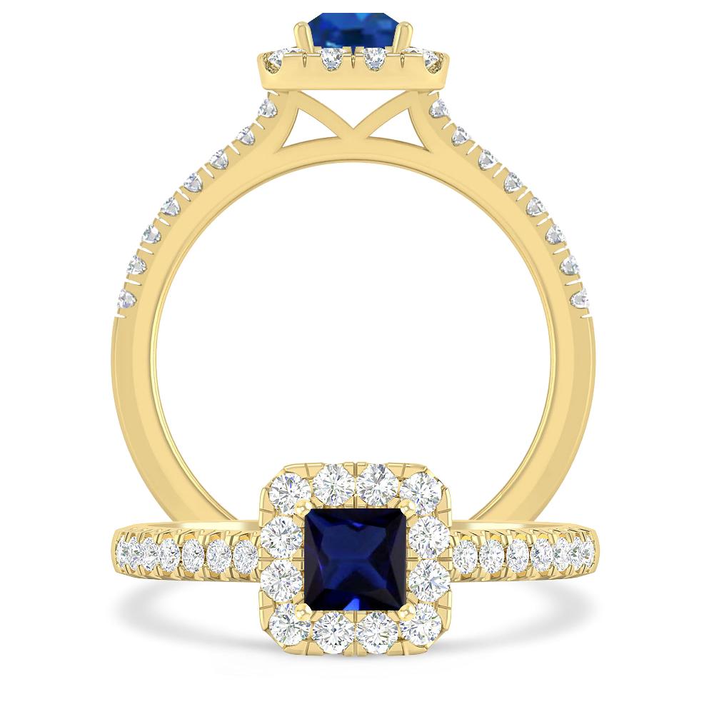 Yellow Gold - Sapphire