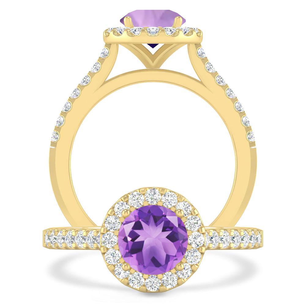 Yellow Gold - Amethyst