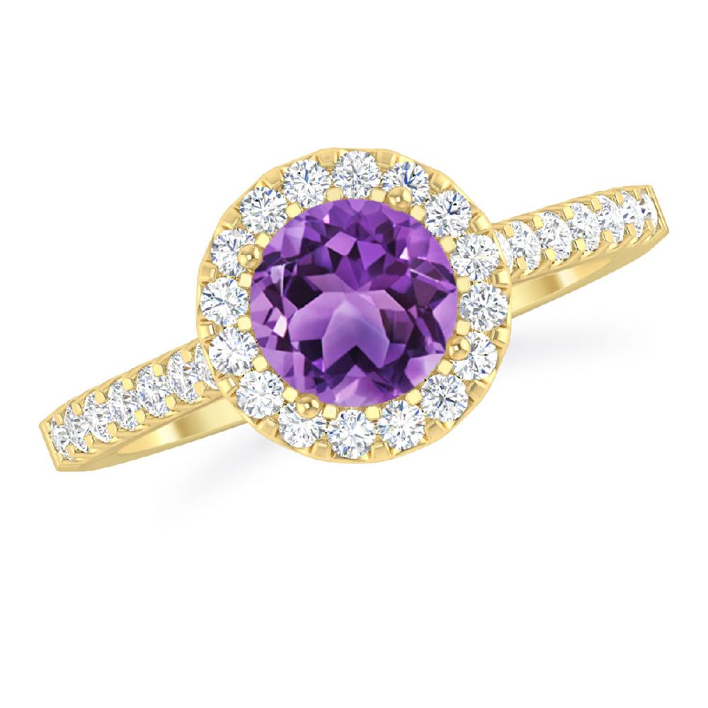 Yellow Gold - Amethyst