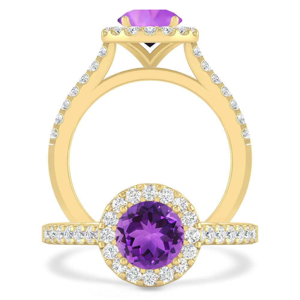 Yellow Gold - Amethyst