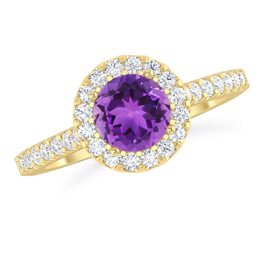 Yellow Gold - Amethyst