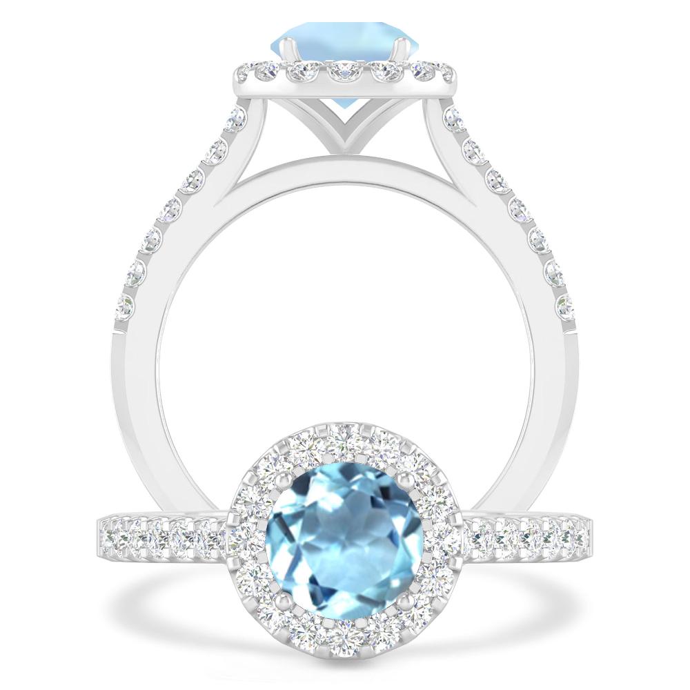 White Gold - Aquamarine