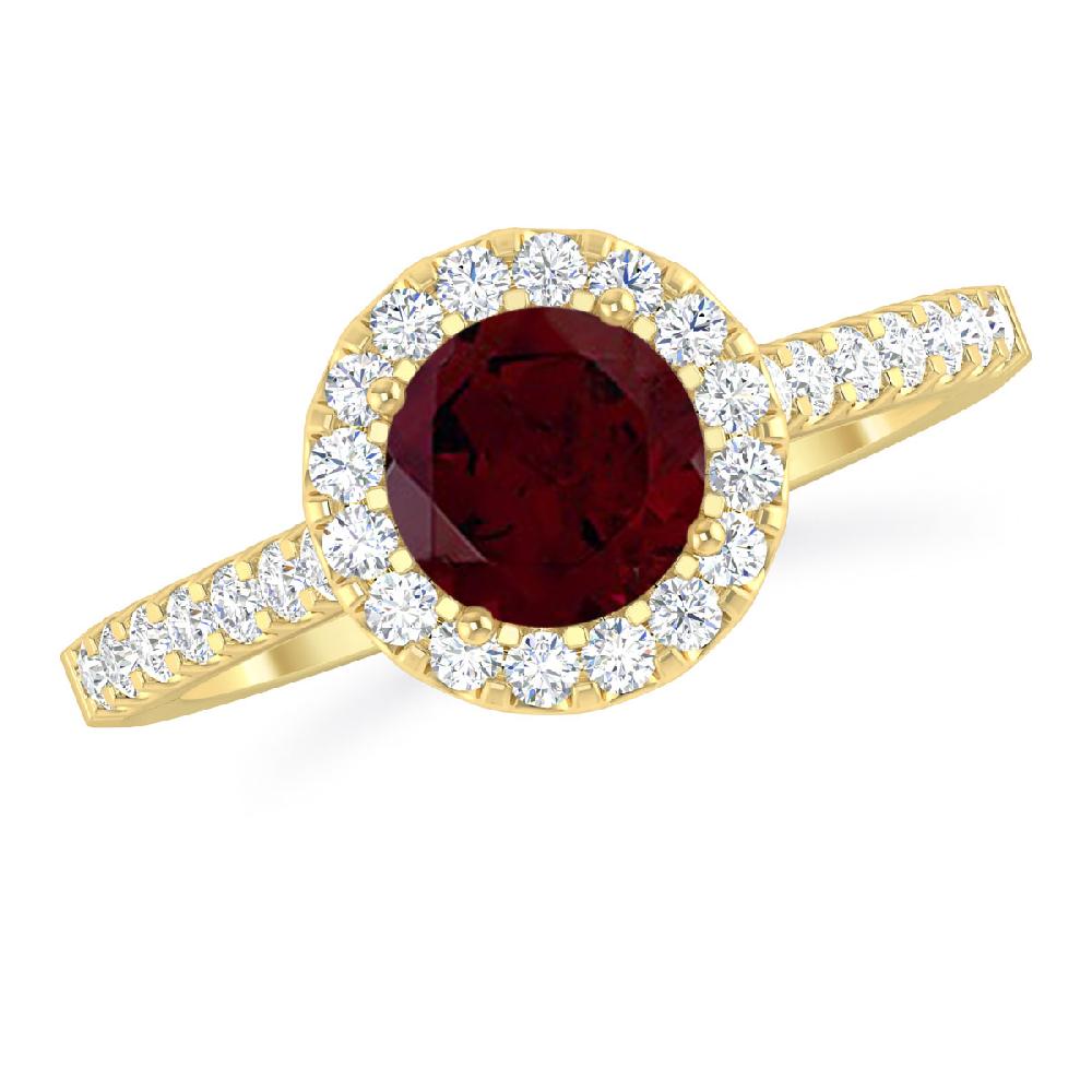 Yellow Gold - Garnet