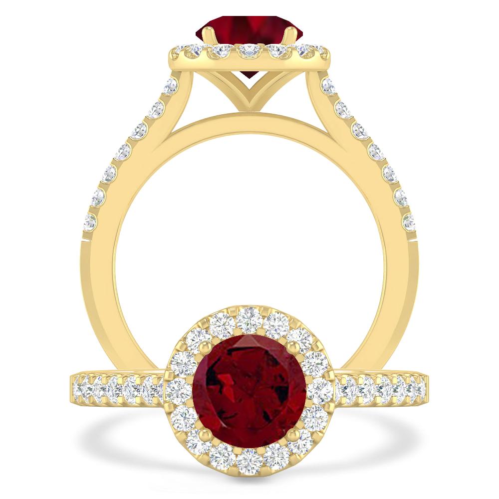 Yellow Gold - Garnet