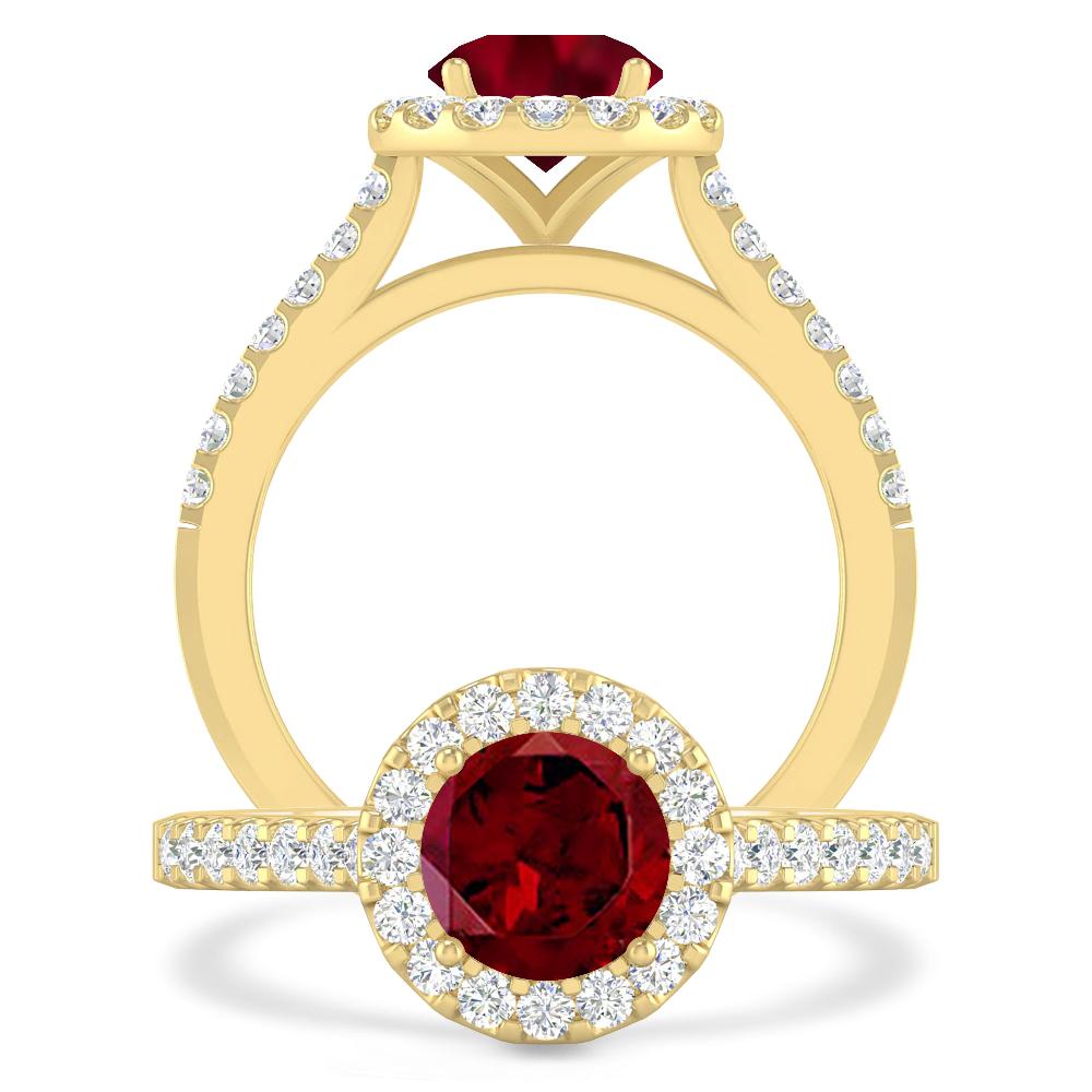 Yellow Gold - Garnet