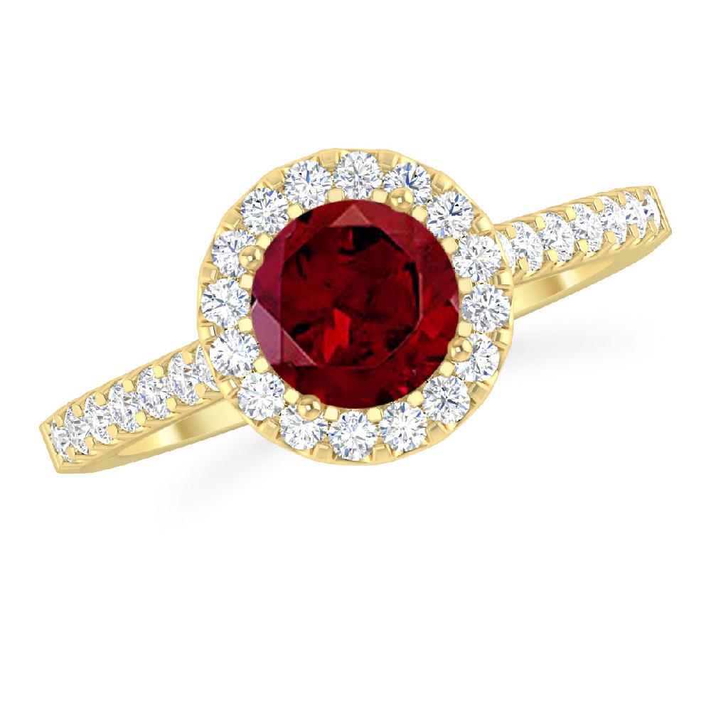 Yellow Gold - Garnet