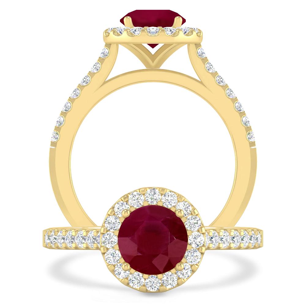 Yellow Gold - Ruby