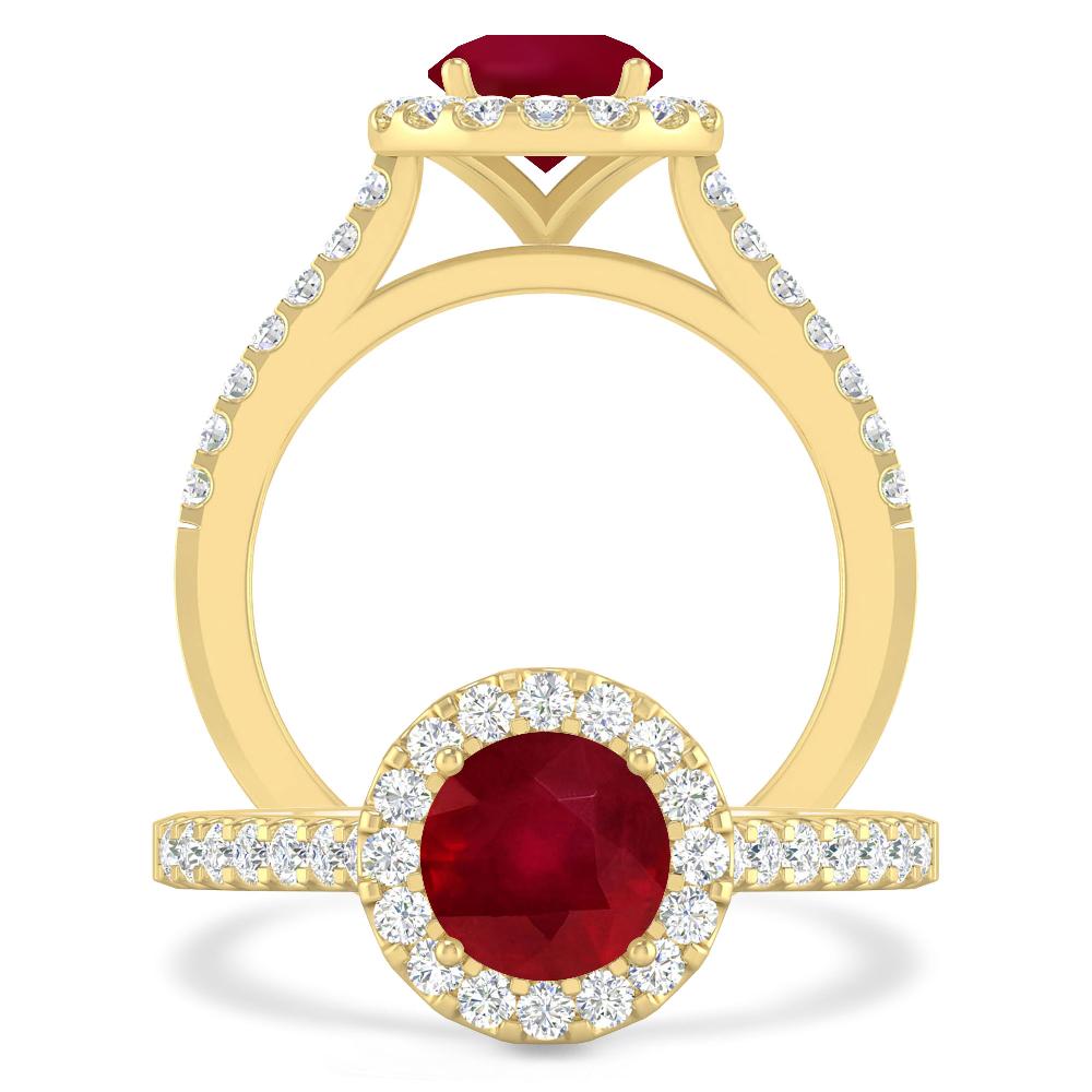 Yellow Gold - Ruby