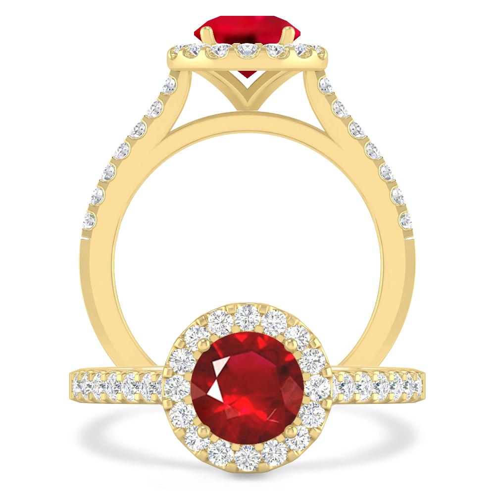 Yellow Gold - Ruby
