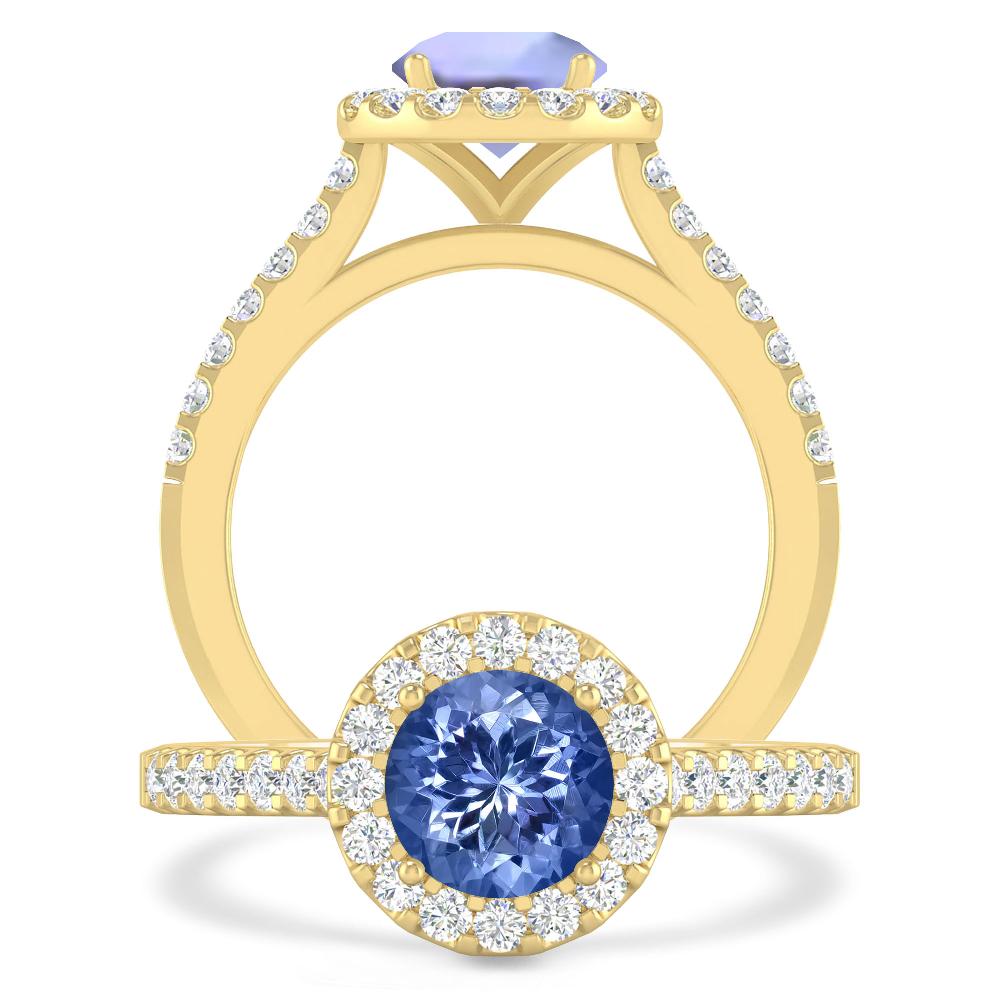 Yellow Gold - Tanzanite