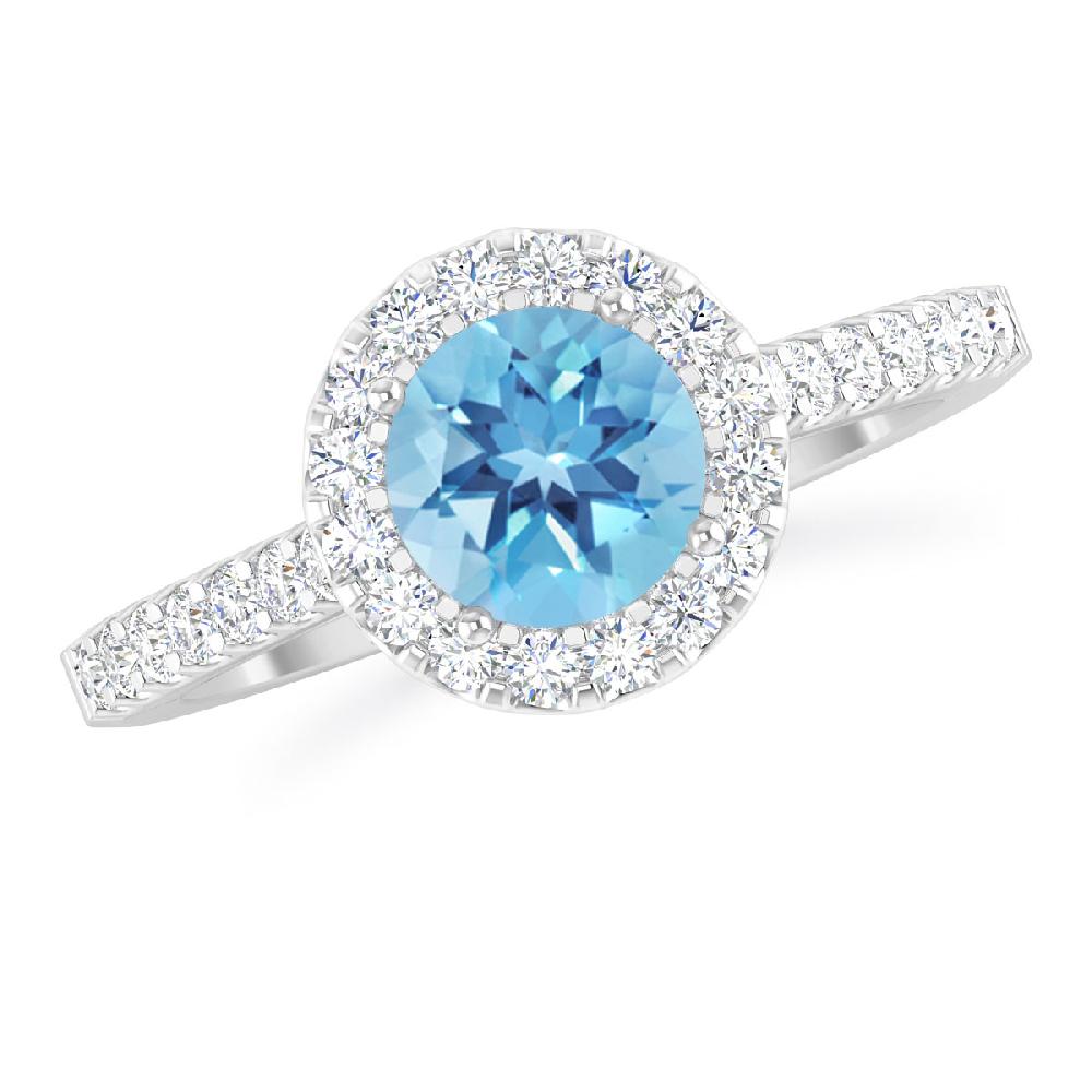 White Gold - Blue Topaz