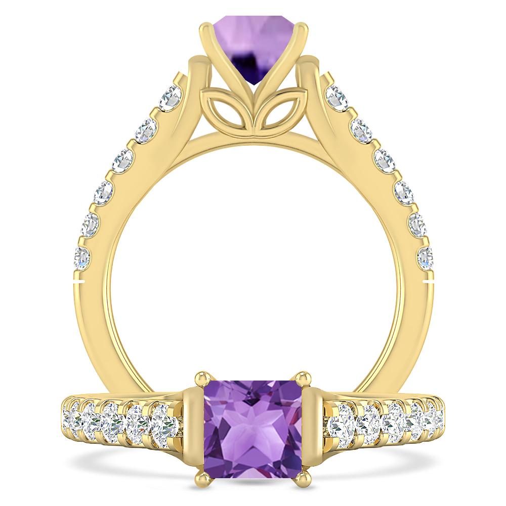 Yellow Gold - Amethyst