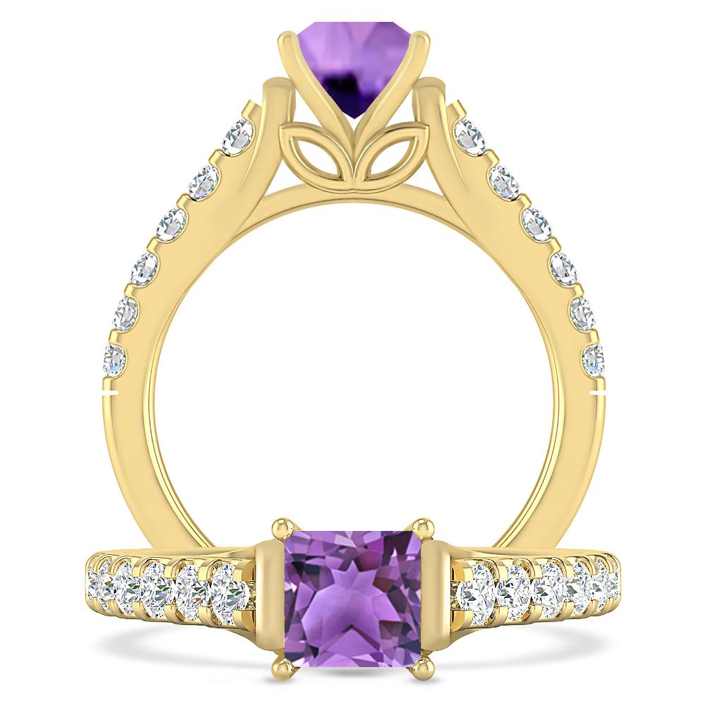 Yellow Gold - Amethyst