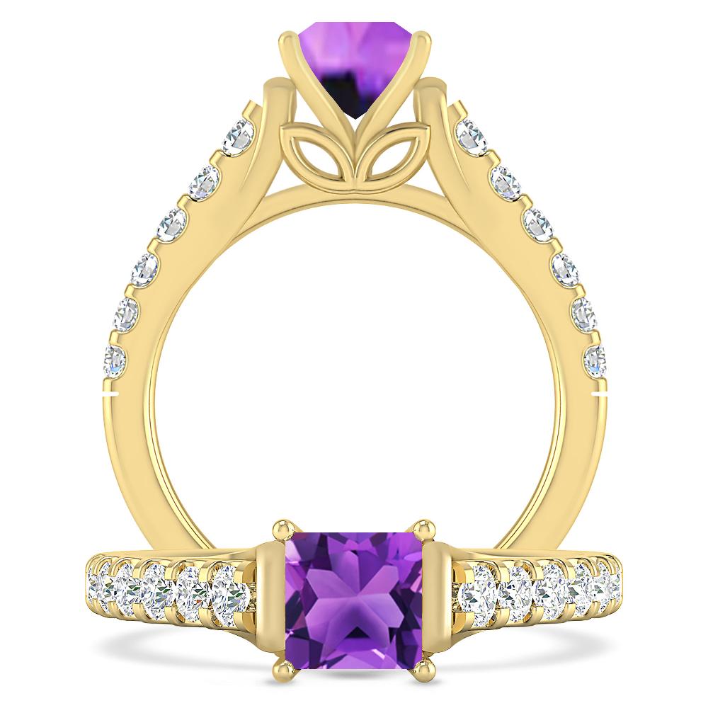 Yellow Gold - Amethyst