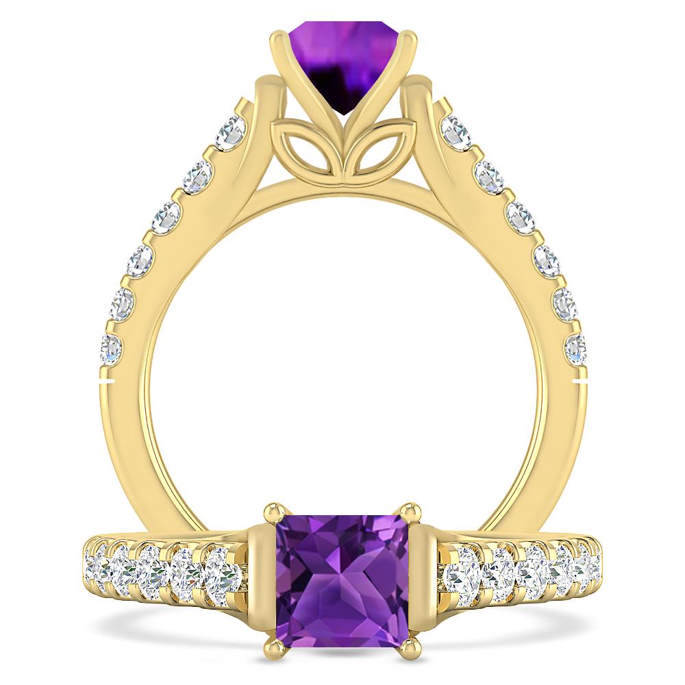 Yellow Gold - Amethyst