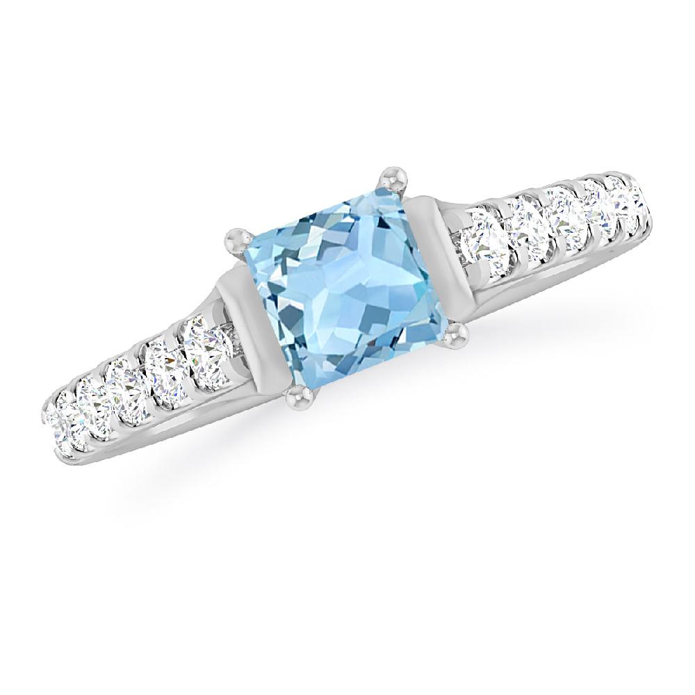 White Gold - Aquamarine