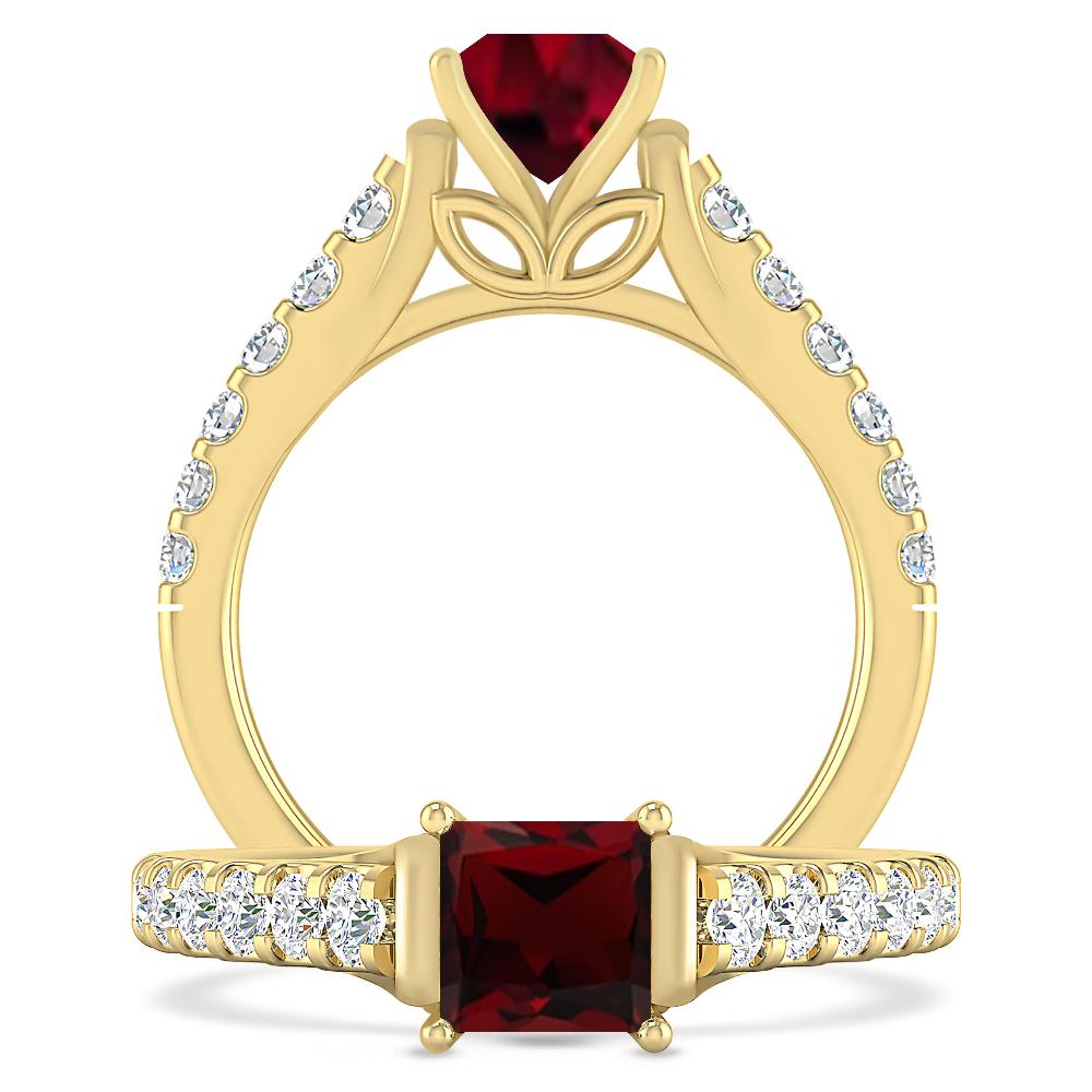 Yellow Gold - Garnet