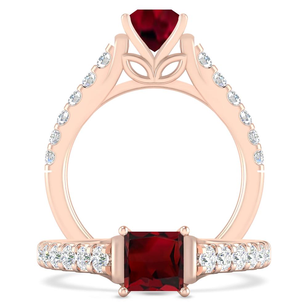 Rose Gold - Garnet