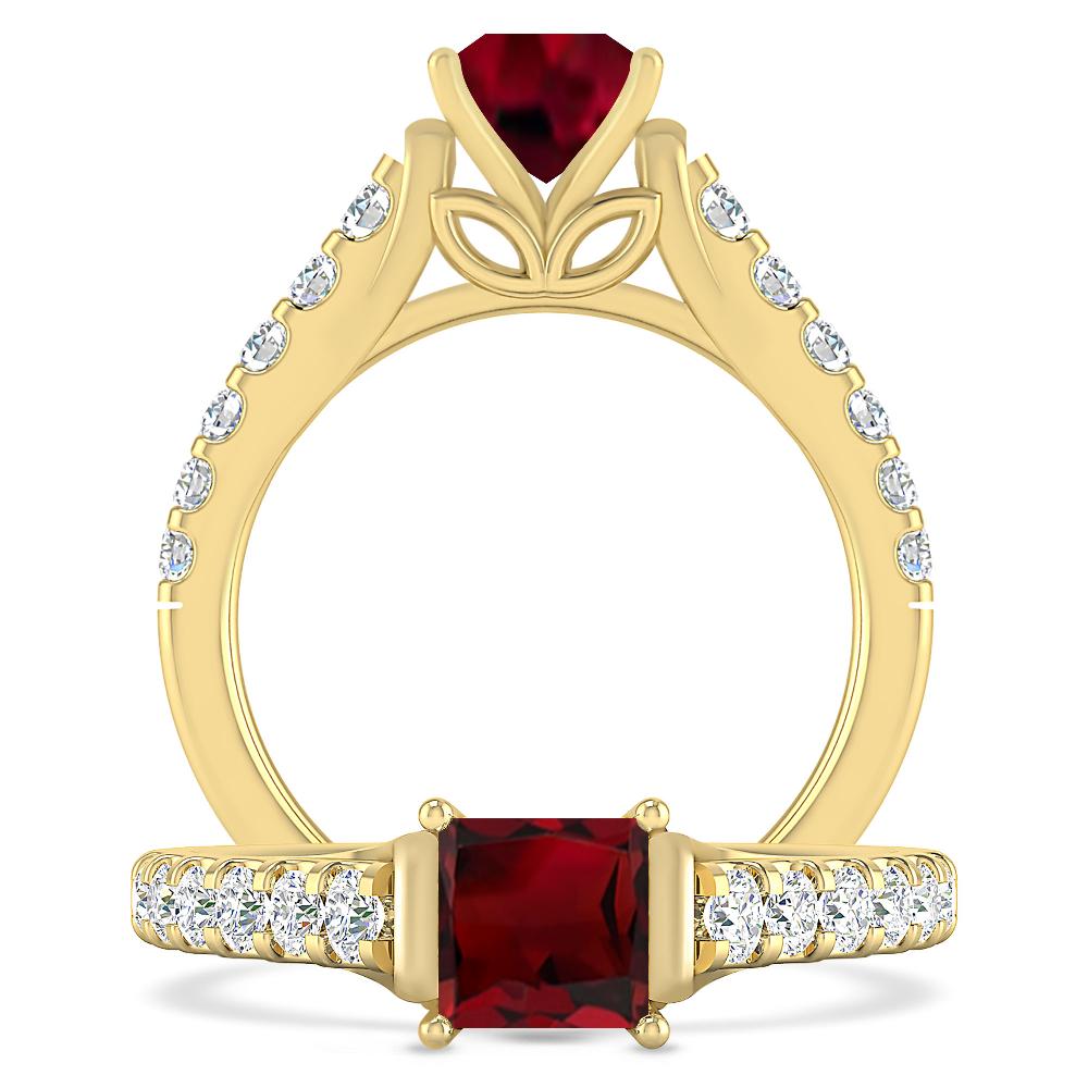 Yellow Gold - Garnet