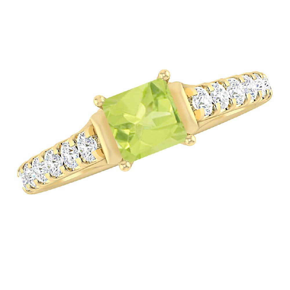 Yellow Gold - Peridot