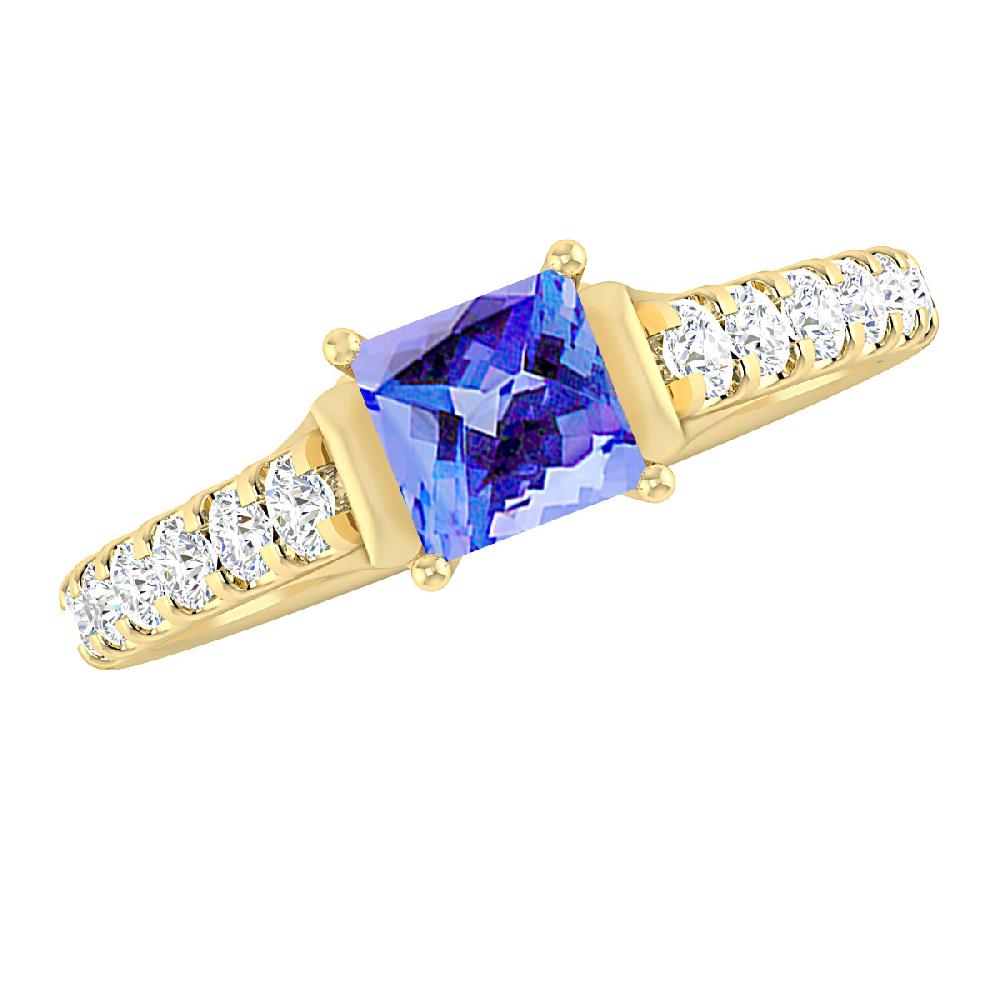 Yellow Gold - Tanzanite