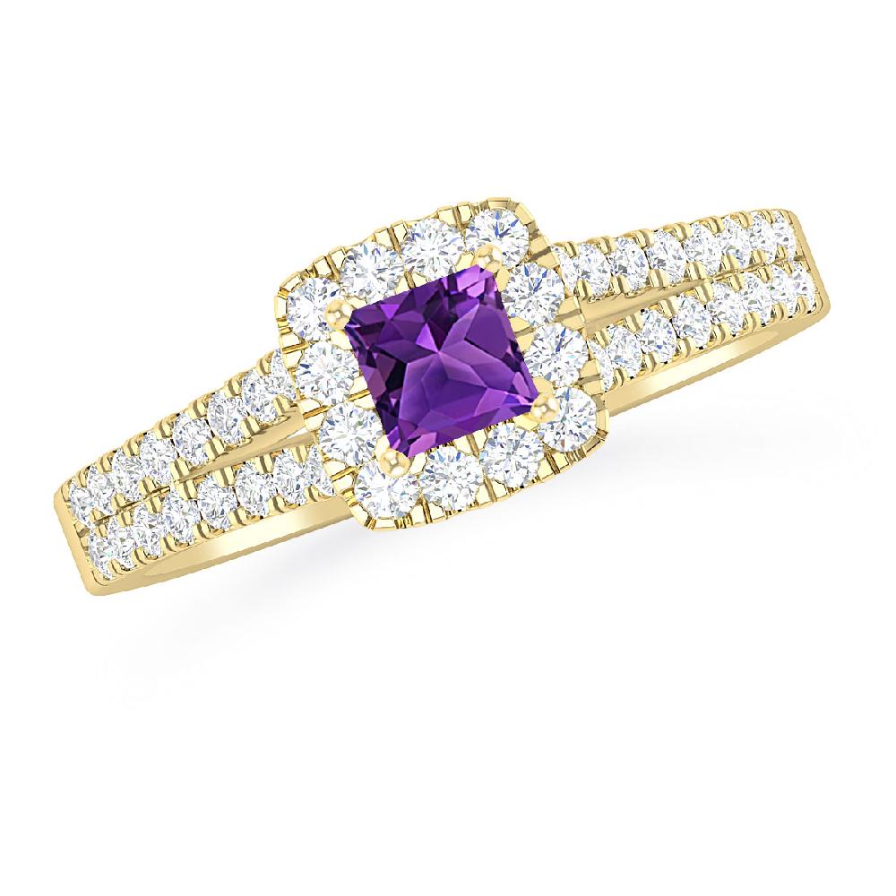 Yellow Gold - Amethyst