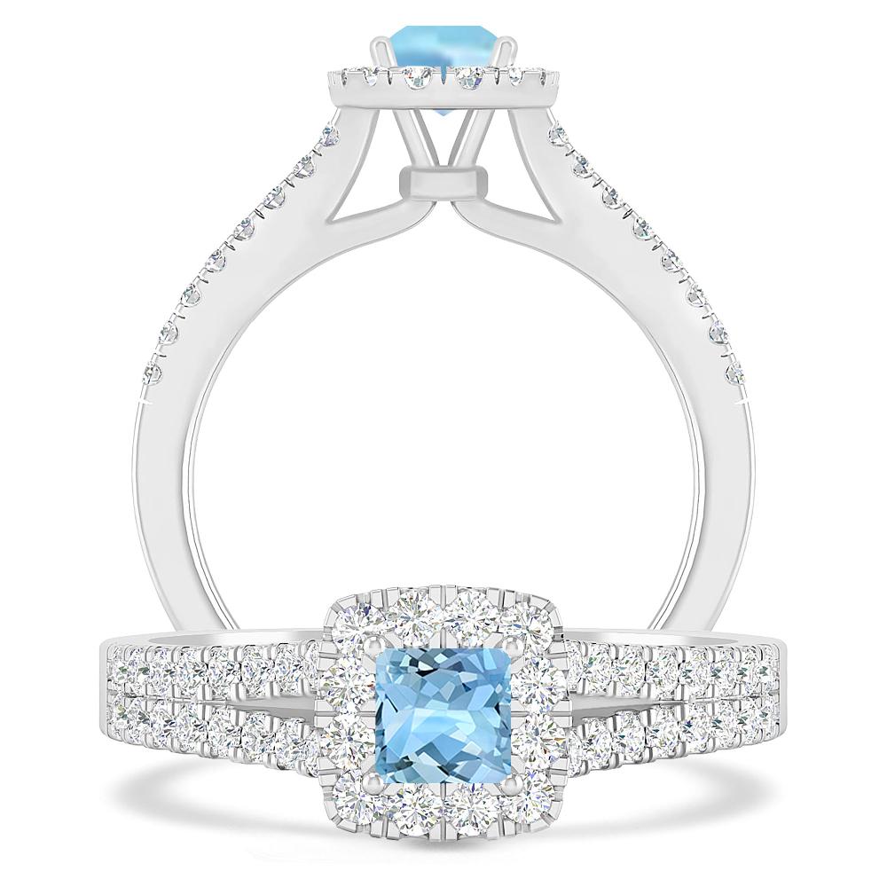 White Gold - Aquamarine