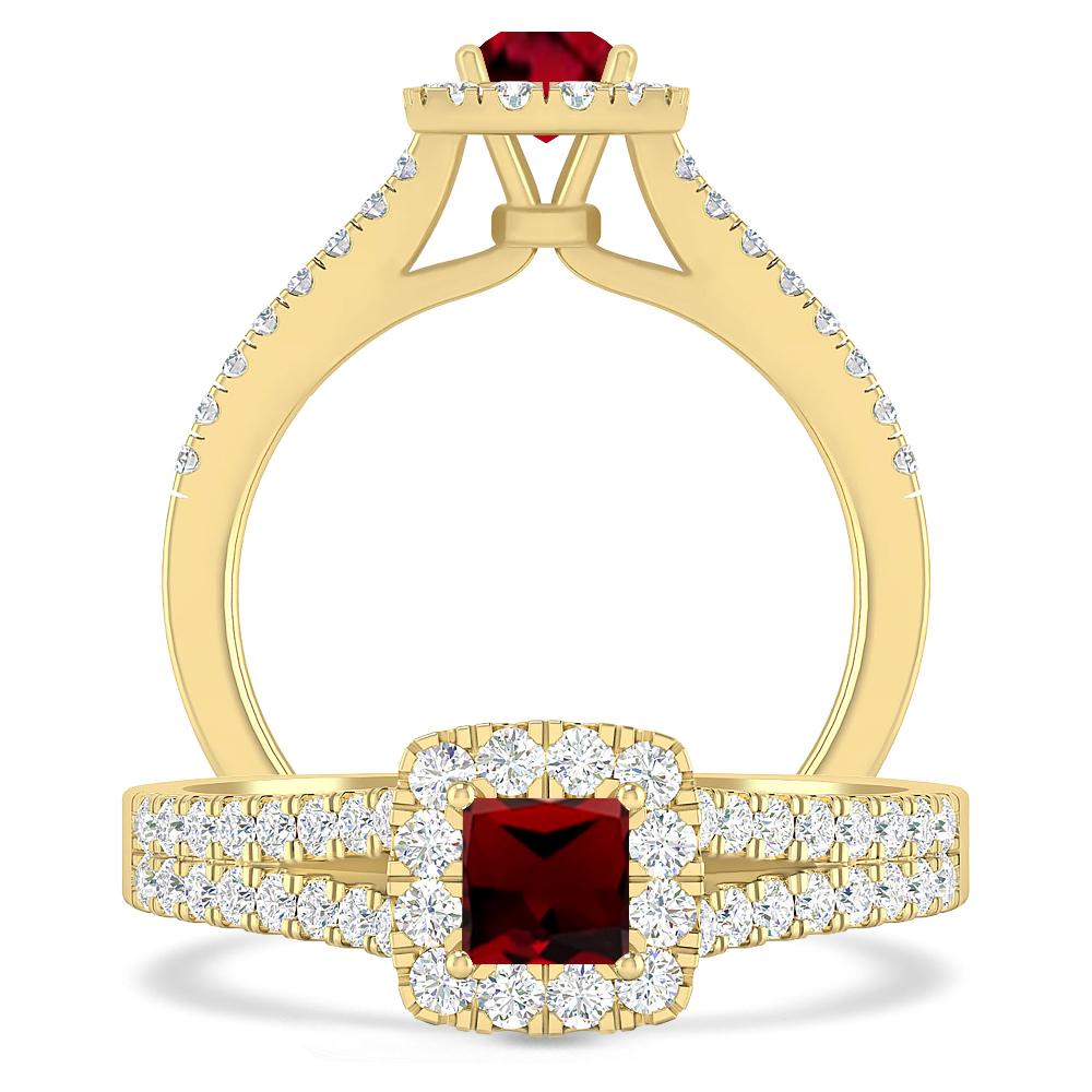 Yellow Gold - Garnet