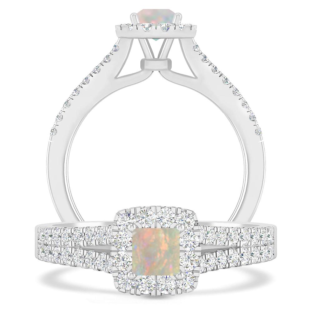 White Gold - Opal