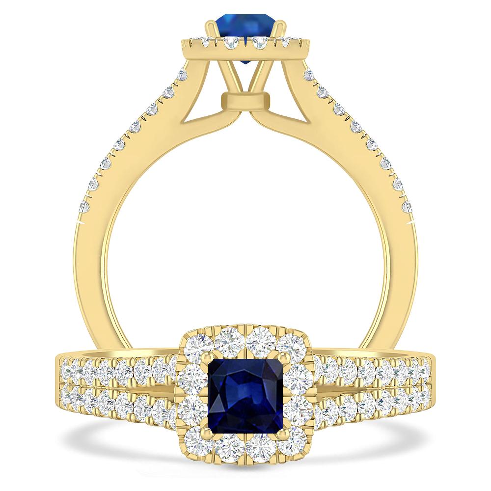 Yellow Gold - Sapphire