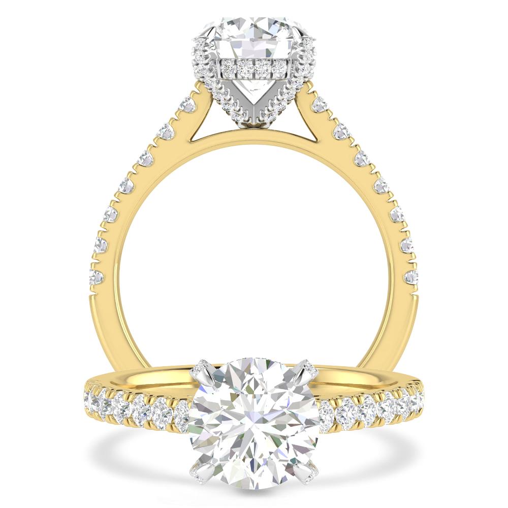 Yellow Gold/White Gold - 2 5/8