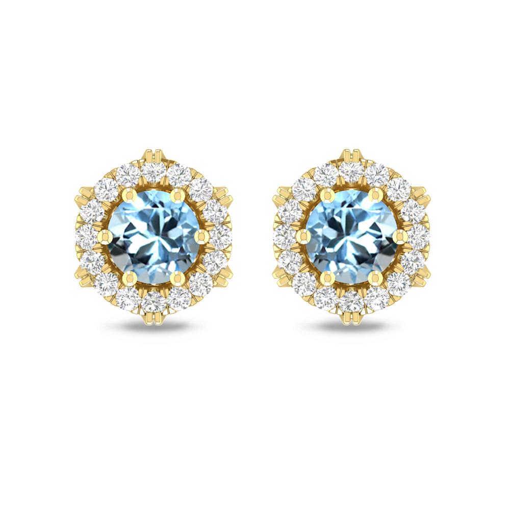 Yellow Gold - Aquamarine