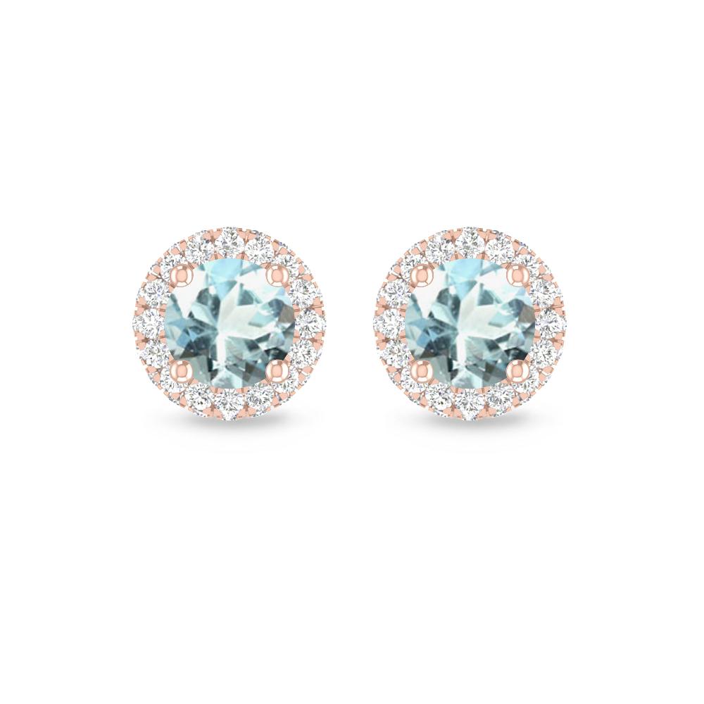 Rose Gold - Aquamarine