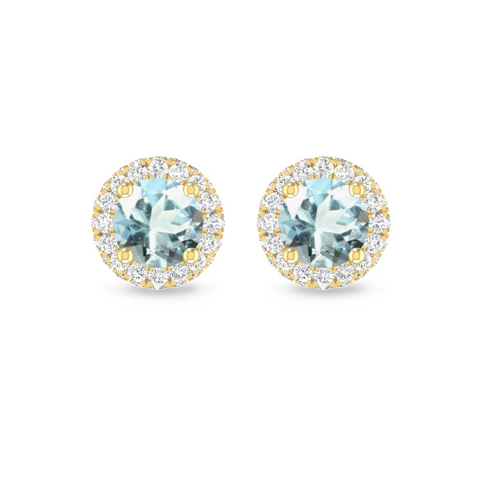 Yellow Gold - Aquamarine