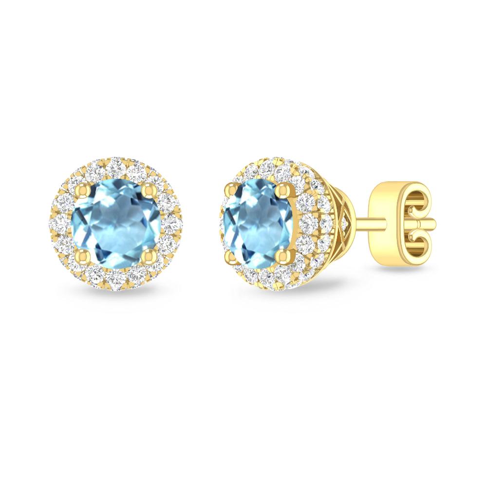 Yellow Gold - Aquamarine