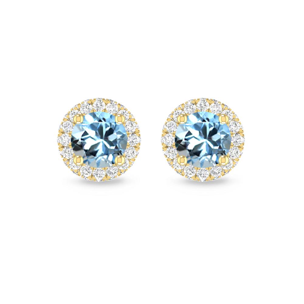 Yellow Gold - Aquamarine