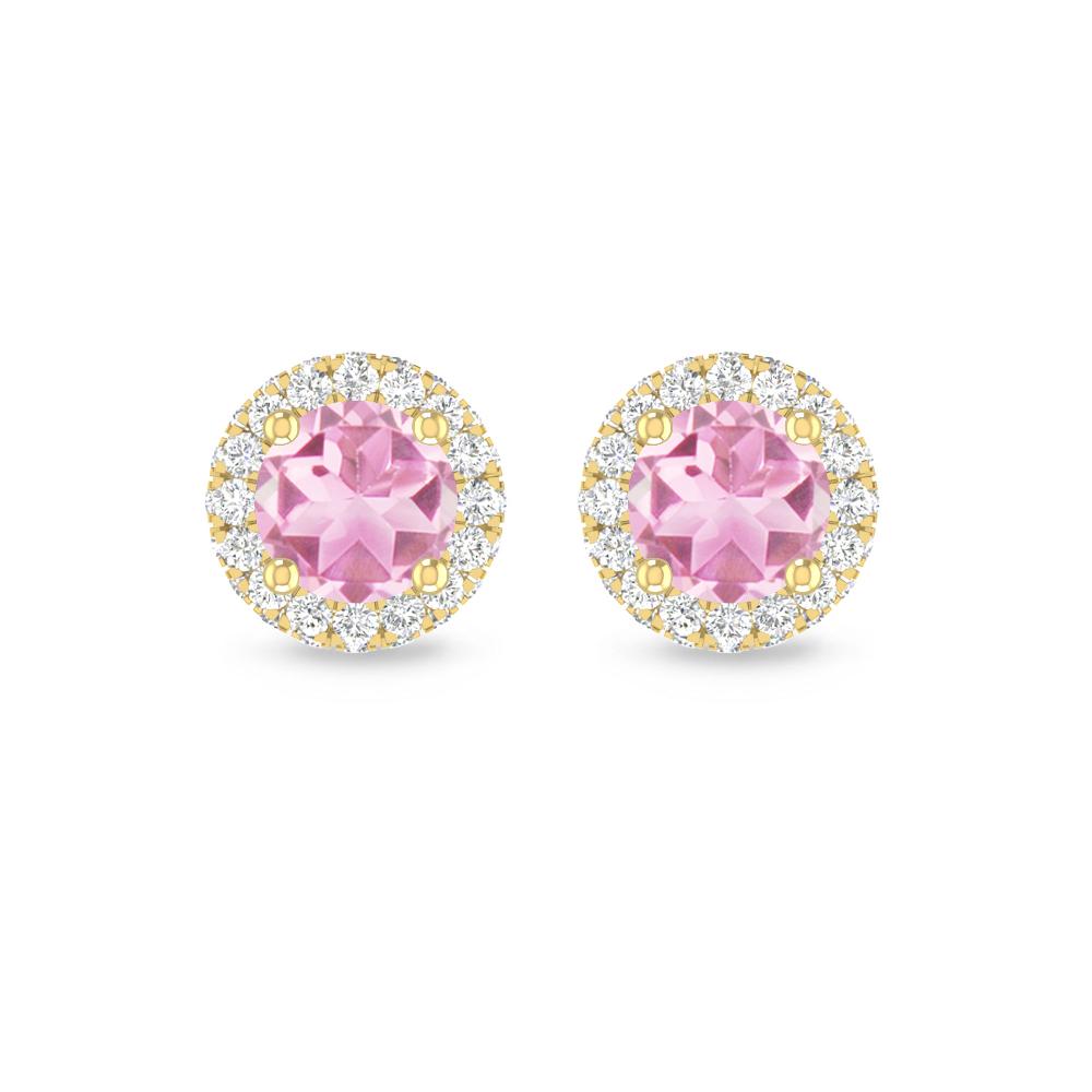 Yellow Gold - Pink Tourmaline