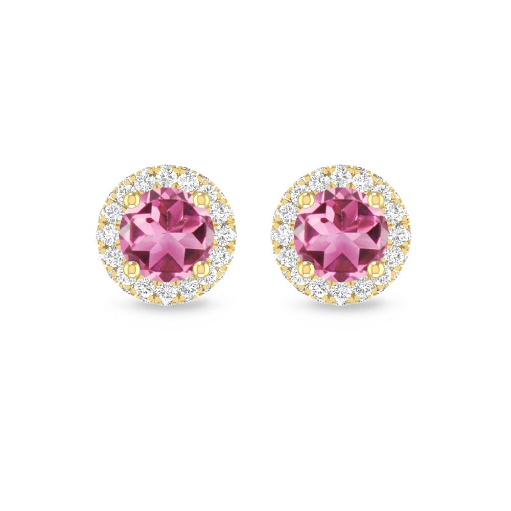 Yellow Gold - Pink Tourmaline