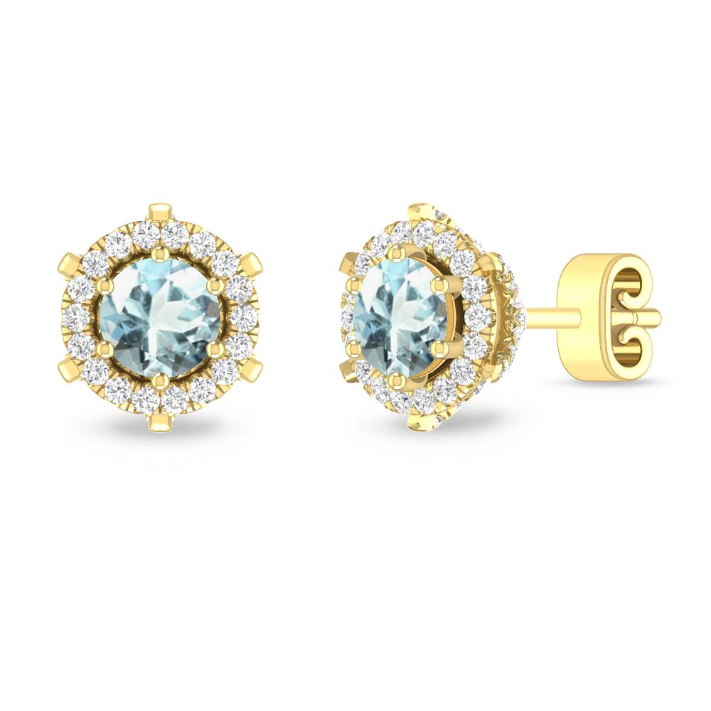 Yellow Gold - Aquamarine