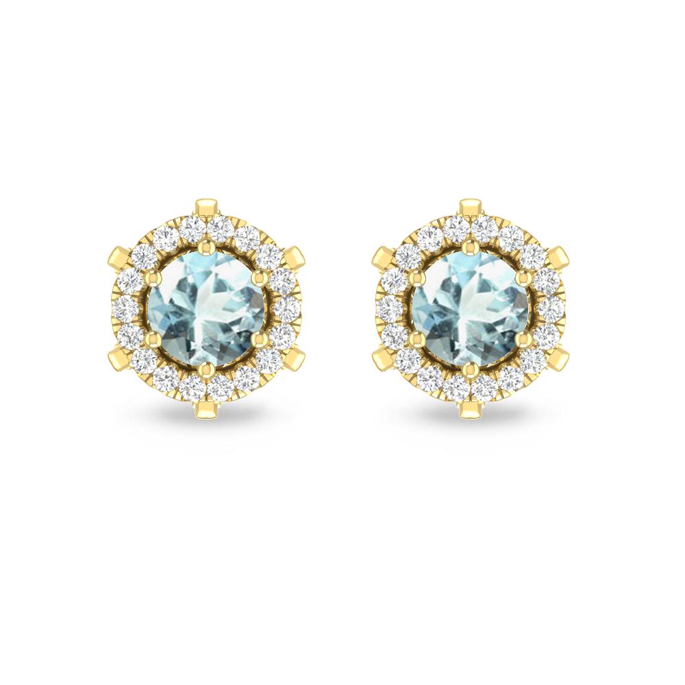 Yellow Gold - Aquamarine