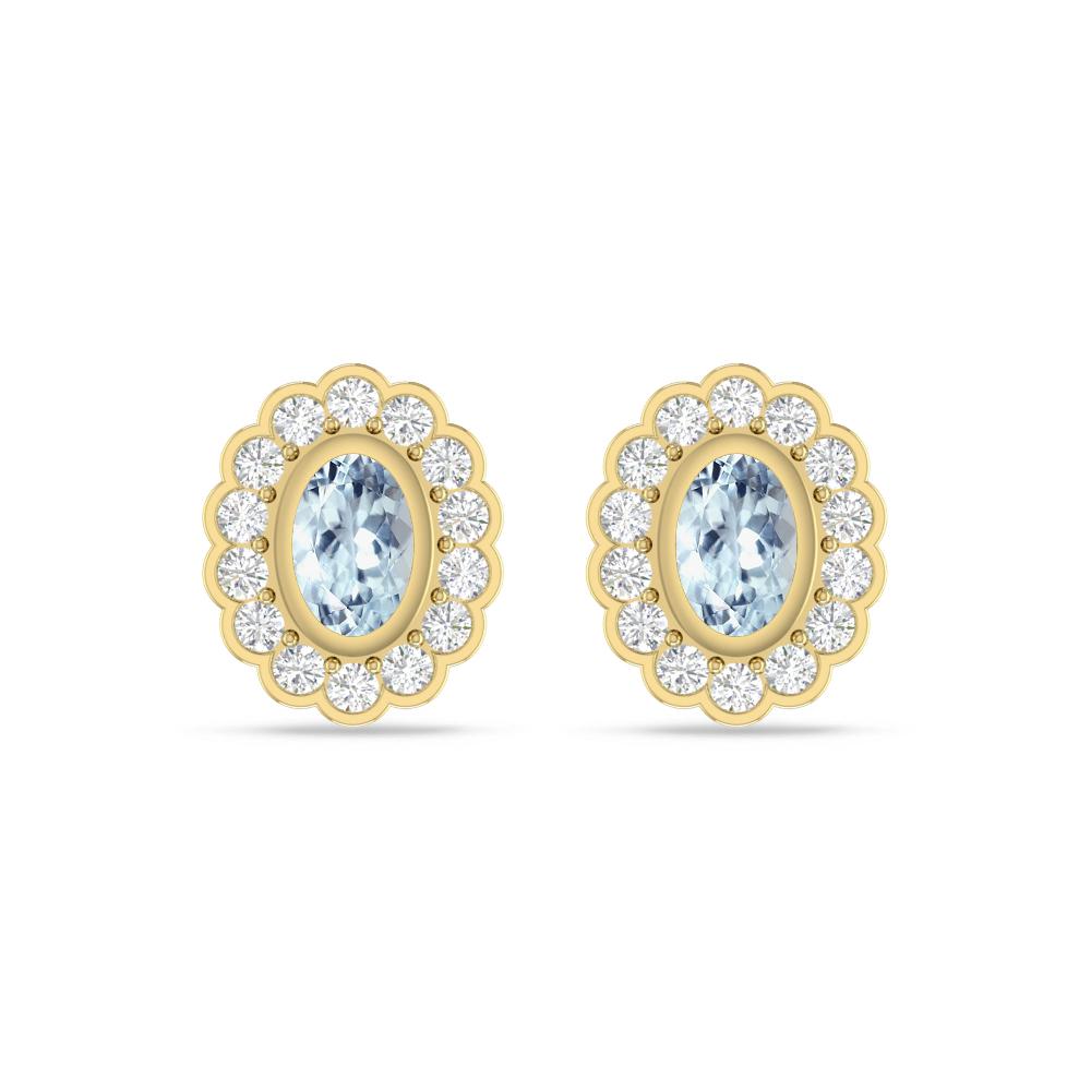 Yellow Gold - Aquamarine