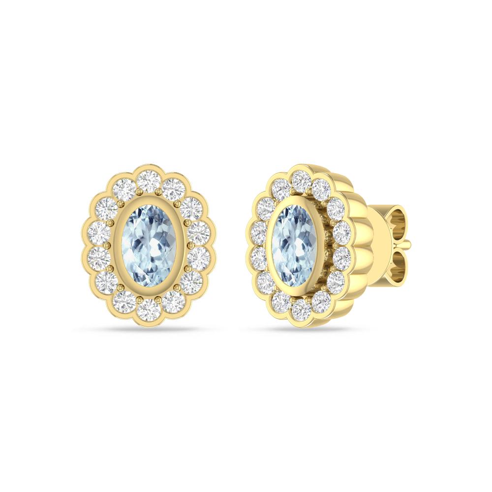 Yellow Gold - Aquamarine