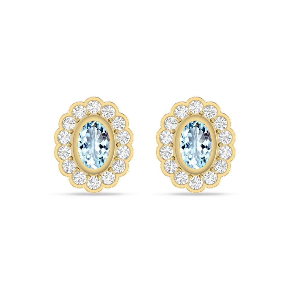Yellow Gold - Aquamarine