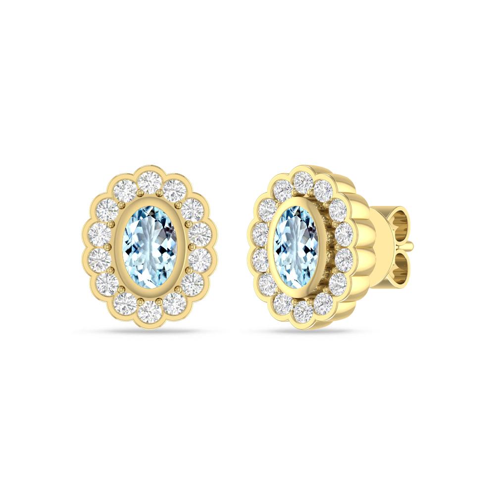Yellow Gold - Aquamarine