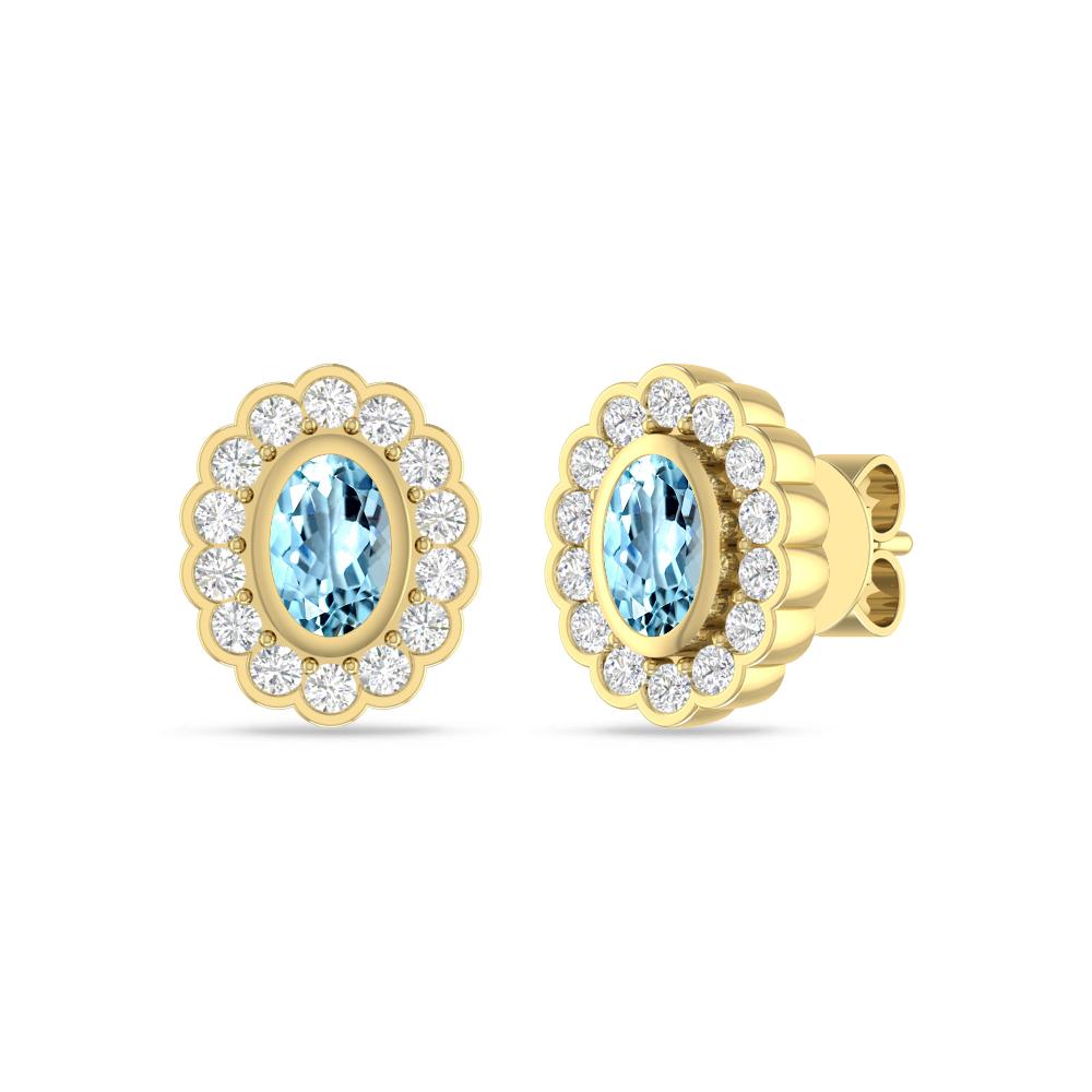 Yellow Gold - Aquamarine
