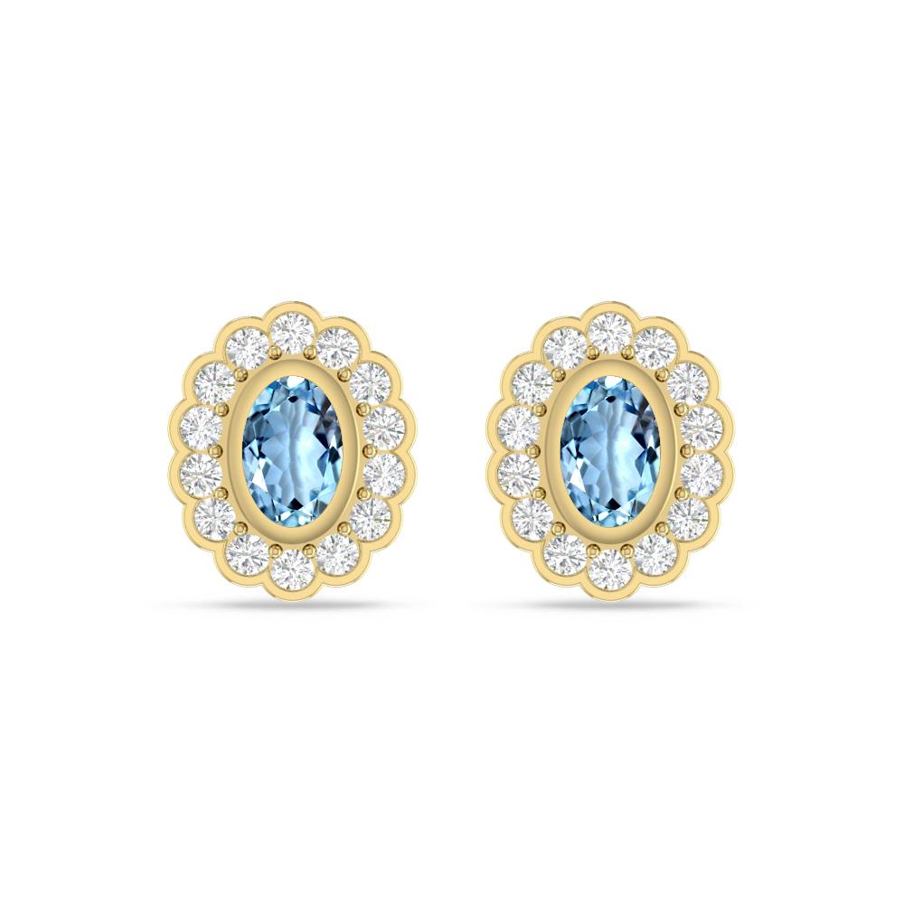 Yellow Gold - Aquamarine