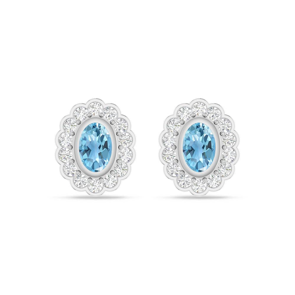 White Gold - Blue Topaz