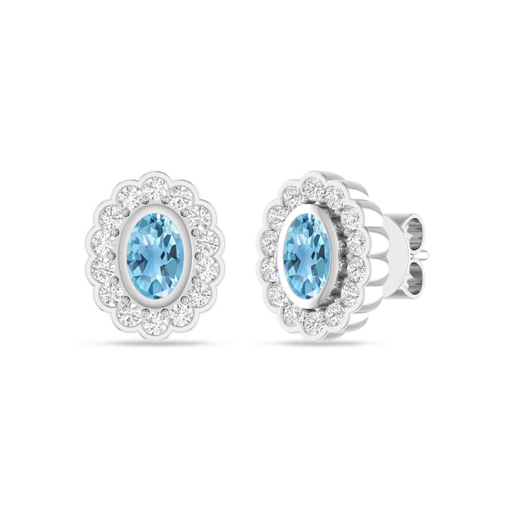 White Gold - Blue Topaz
