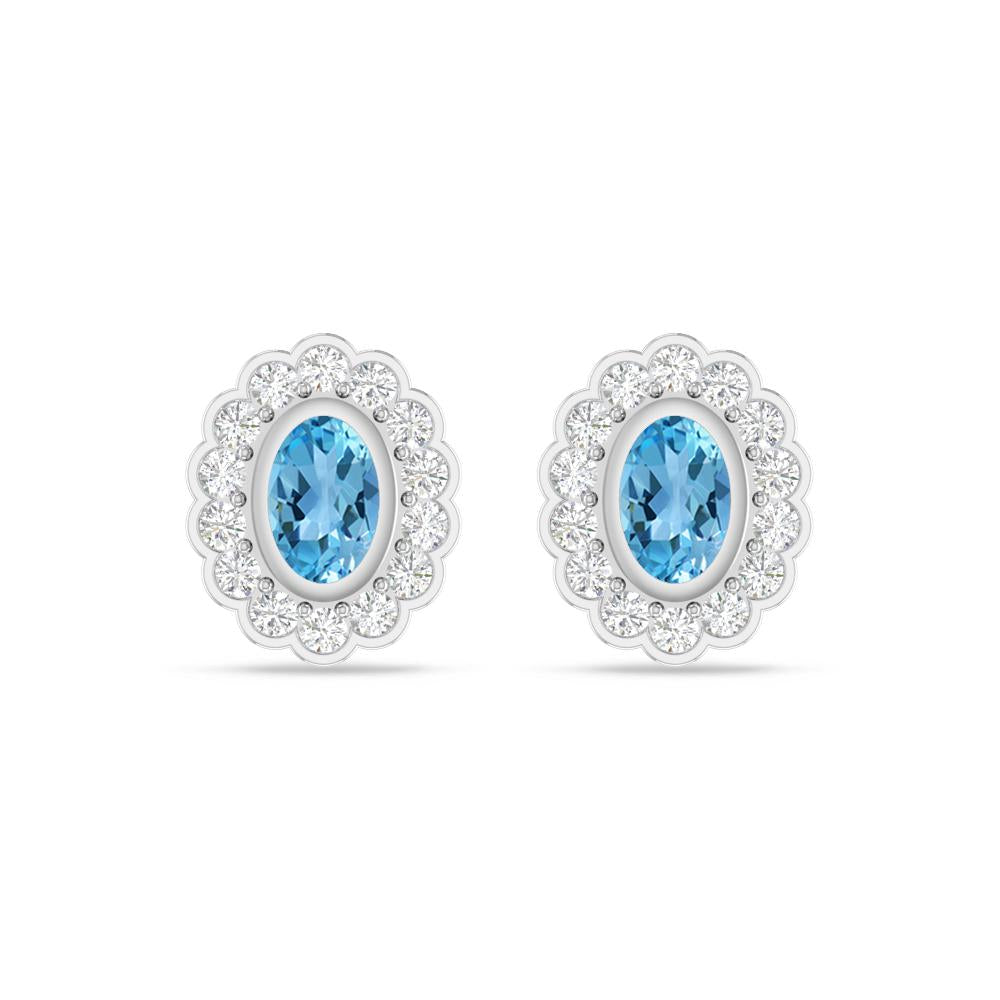 White Gold - Blue Topaz